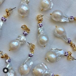 Mathe Flame Pearl Earrings